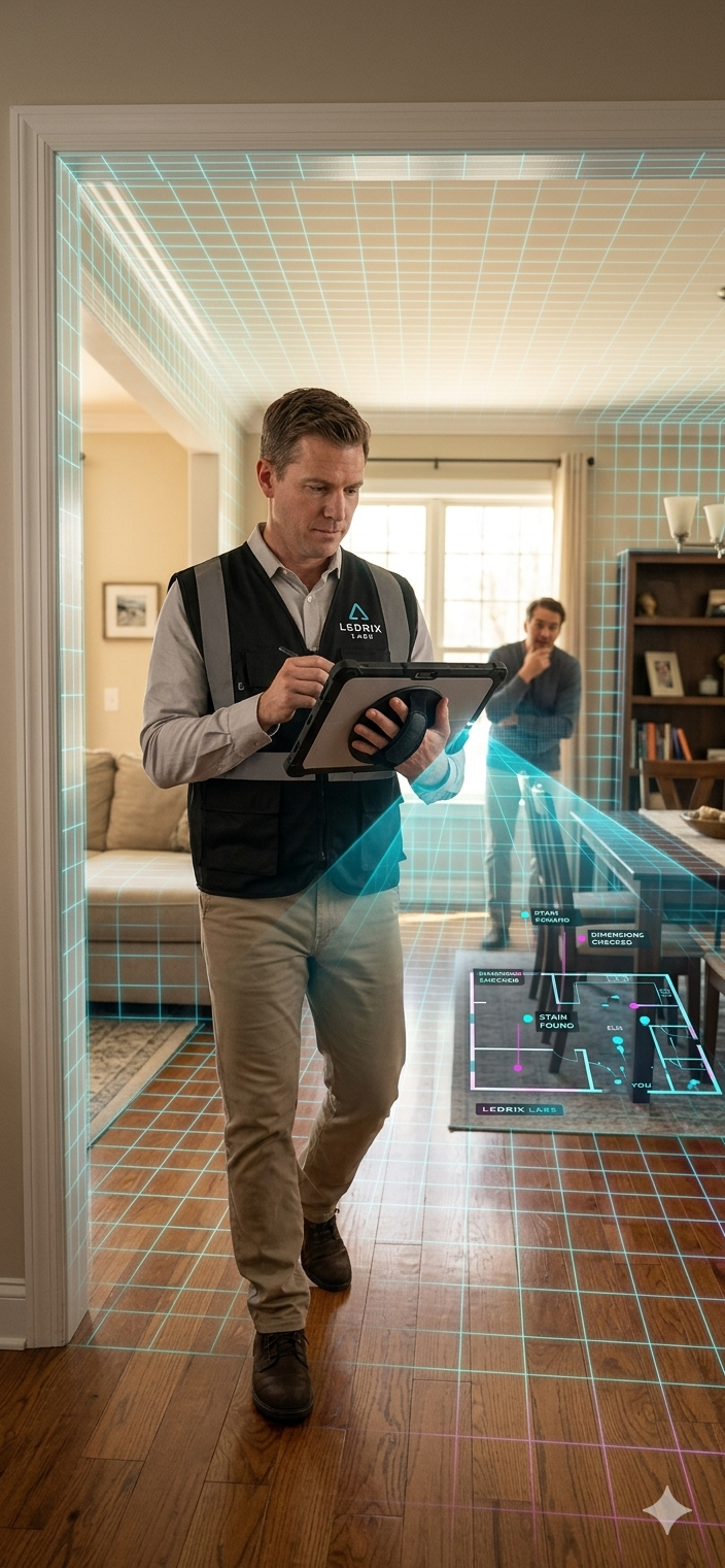 Inspector using Ledrix to capture cloud-analyzed evidence